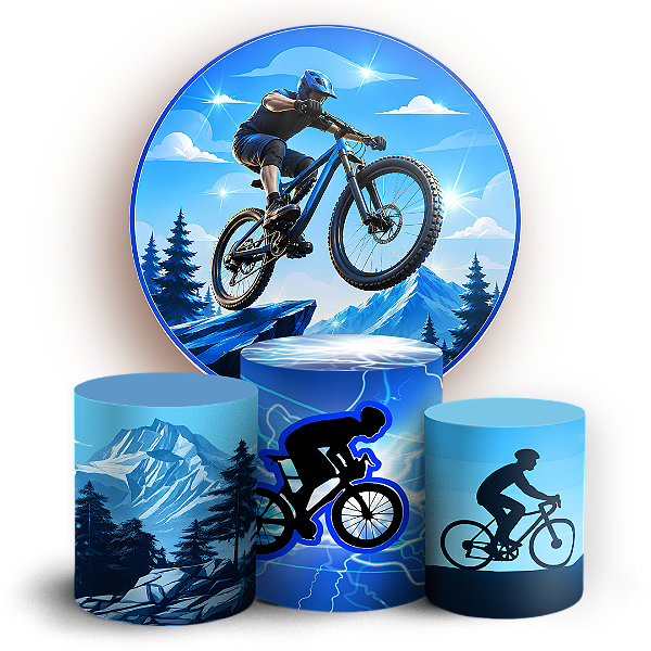 Capas Painel Redondo e Trio Cilindro Sublimado - Bicicleta Bike