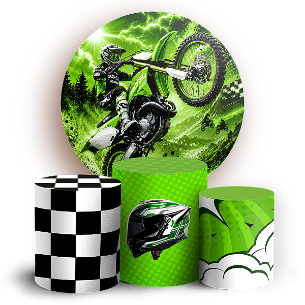 Capas Painel Redondo e Trio Cilindro Sublimado - Bicicleta Bike