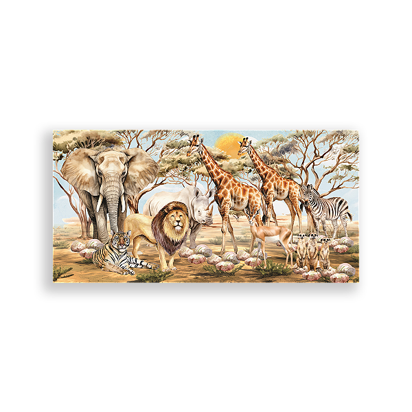 Capa Painel Retangular Sublimado - Safari Aquarela