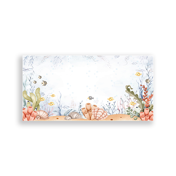 Capa Painel Retangular Sublimado - Fundo do Mar
