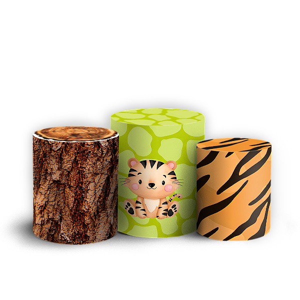Capas Trio Cilindro Sublimado Veste Fácil - Safari