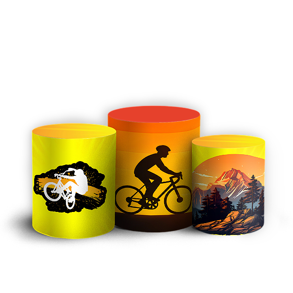 Capas Trio Cilindro Sublimado Veste Fácil - Bicicleta Bike