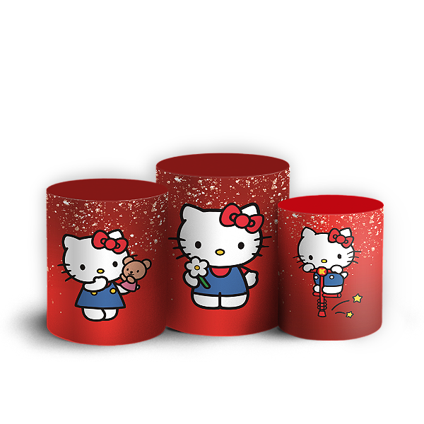 Capas Trio Cilindro Sublimado Veste Fácil - Hello Kitty