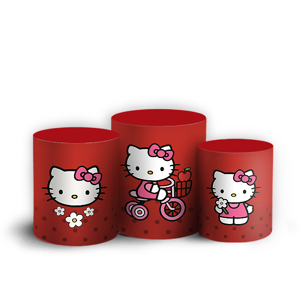 Capas Trio Cilindro Sublimado Veste Fácil - Hello Kitty
