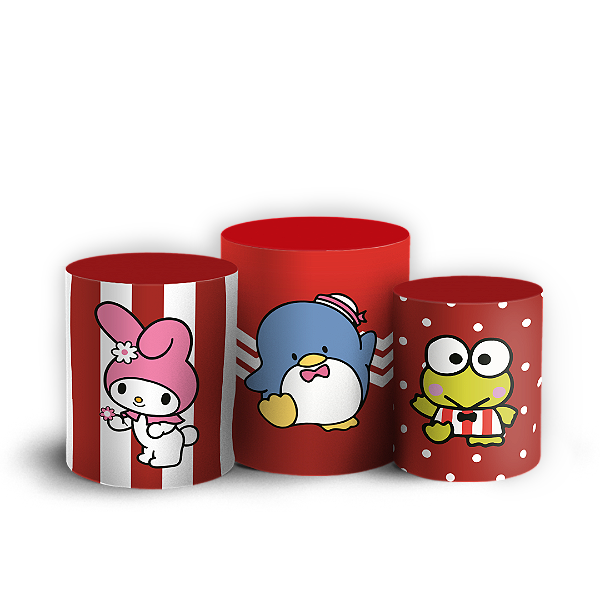 Capas Trio Cilindro Sublimado Veste Fácil - Hello Kitty