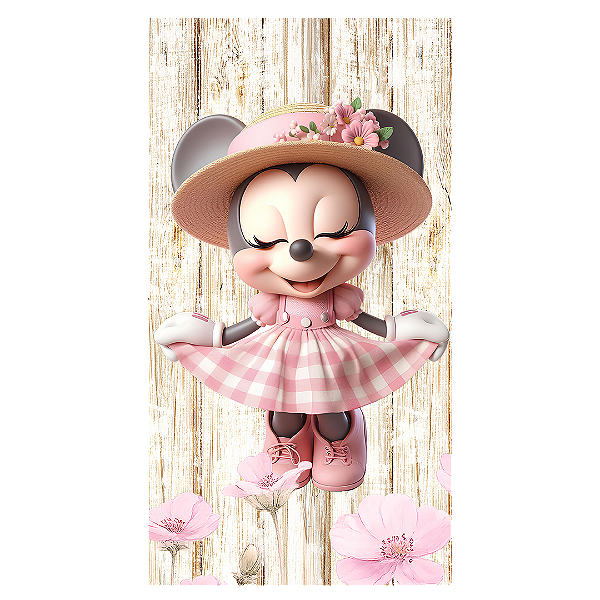 Capa Faixa Lateral Sublimado - Fazendinha Mickey e Minnie