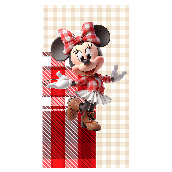 Capa Faixa Lateral Sublimado - Fazendinha Mickey e Minnie