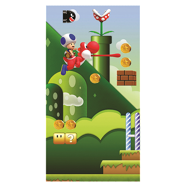 Capa Faixa Lateral Sublimado - Mario Bros
