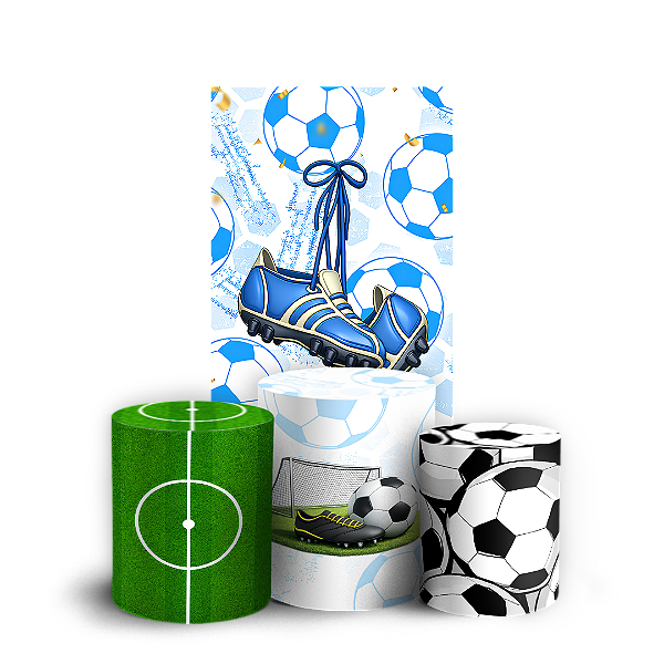 Capas Faixa Lateral e Trio Cilindro Sublimado Veste Fácil - Futebol