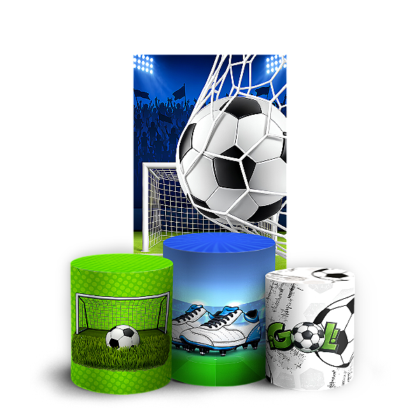 Capas Faixa Lateral e Trio Cilindro Sublimado Veste Fácil - Futebol