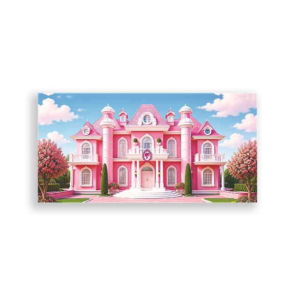 Capa Painel Retangular Sublimado - Casa Barbie
