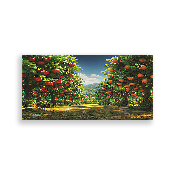 Capa Painel Retangular Sublimado - Árvores de Frutas