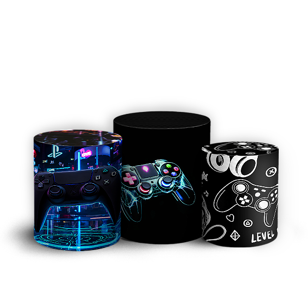 Capas Trio Cilindro Sublimado Veste Fácil - Gamer