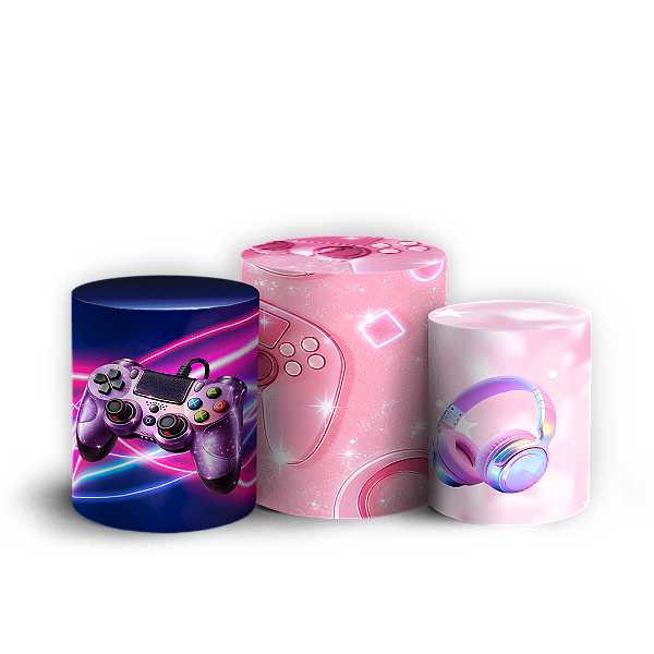 Capas Trio Cilindro Sublimado Veste Fácil - Gamer