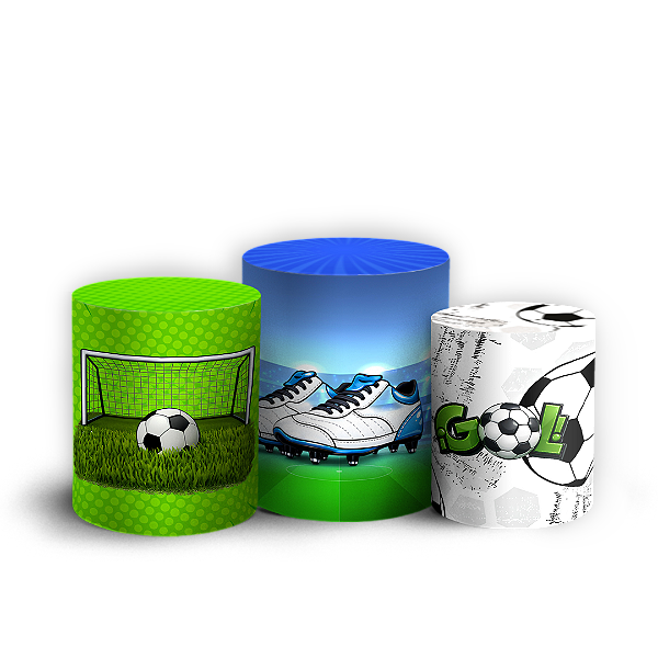Capas Trio Cilindro Sublimado Veste Fácil - Futebol