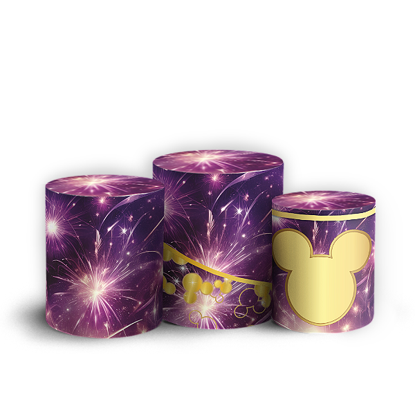 Capas Trio Cilindro Sublimado Veste Fácil - Turma do Mickey