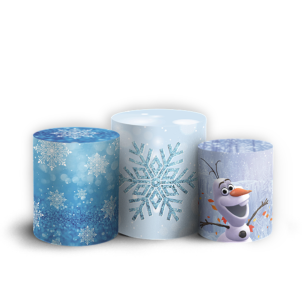 Capas Trio Cilindro Sublimado Veste Fácil - Frozen