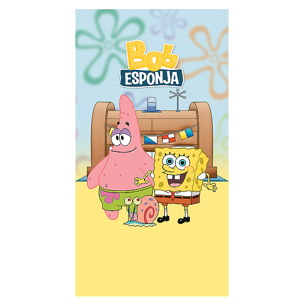 Capa Faixa Lateral Sublimado - Bob Esponja