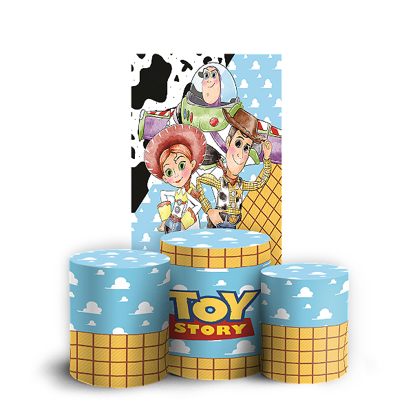 Capas Faixa Lateral e Trio Cilindro Sublimado Veste Fácil - Toy Story