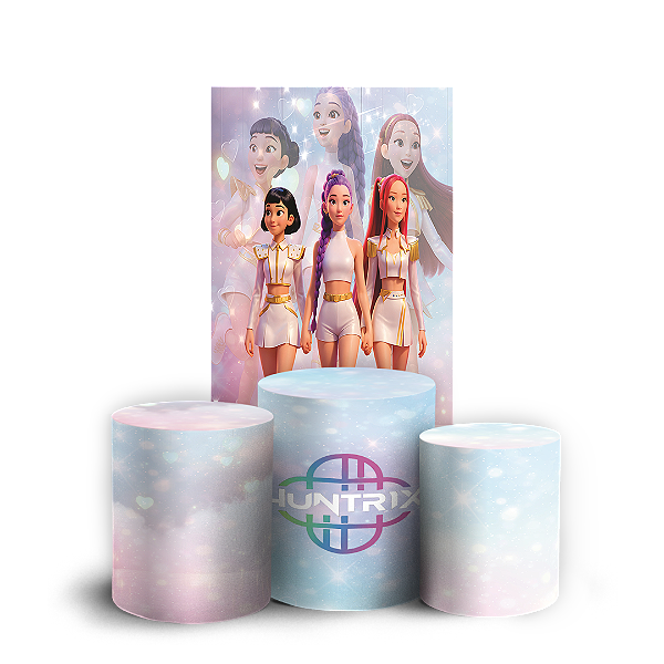 Capas Faixa Lateral e Trio Cilindro Sublimado Veste Fácil - Guerreiras do K-pop