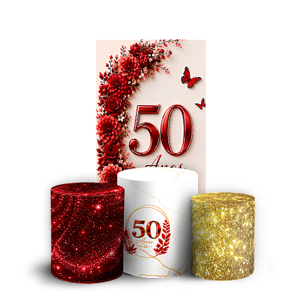 Capas Faixa Lateral e Trio Cilindro Sublimado Veste Fácil - 50 Anos