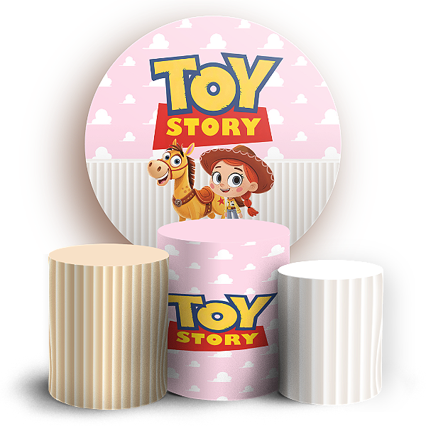 Capas Painel Redondo e Trio Cilindro Sublimado - Toy Story