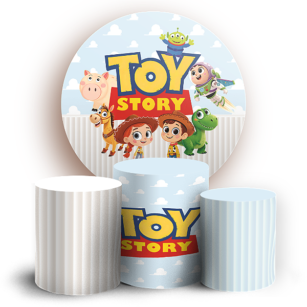 Capas Painel Redondo e Trio Cilindro Sublimado - Toy Story