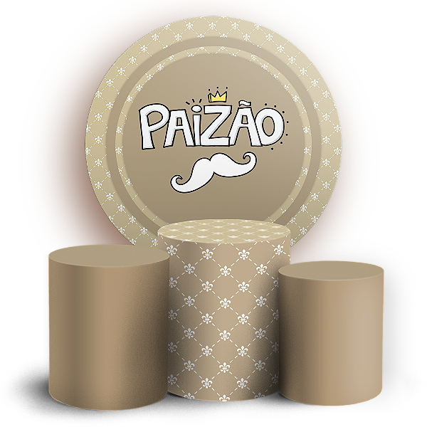 Capas Painel Redondo e Trio Cilindro Sublimado - Dia dos Pais