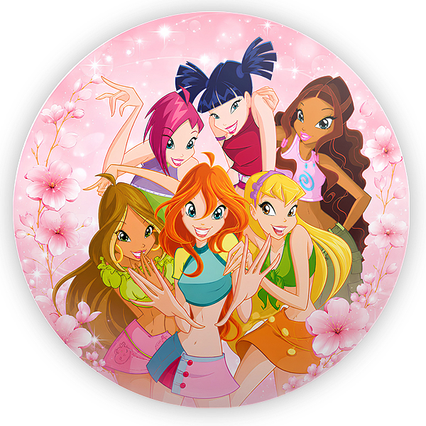 Capa Painel Redondo Sublimado - O Clube das Winx