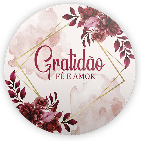 Capa Painel Redondo Sublimado - Gratidão