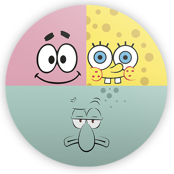 Capa Painel Redondo Sublimado - Bob Esponja