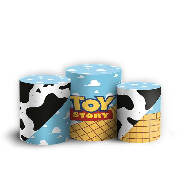 Capas Trio Cilindro Sublimado Veste Fácil - Toy Story