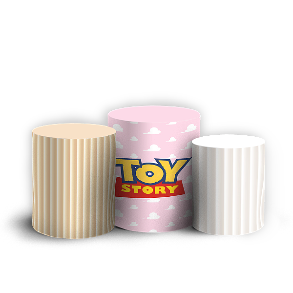 Capas Trio Cilindro Sublimado Veste Fácil - Toy Story