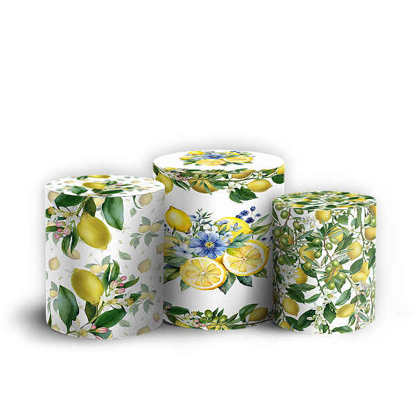 Capas Trio Cilindro Sublimado Veste Fácil - Limao Siciliano