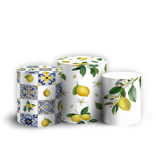 Capas Trio Cilindro Sublimado Veste Fácil - Limao Siciliano