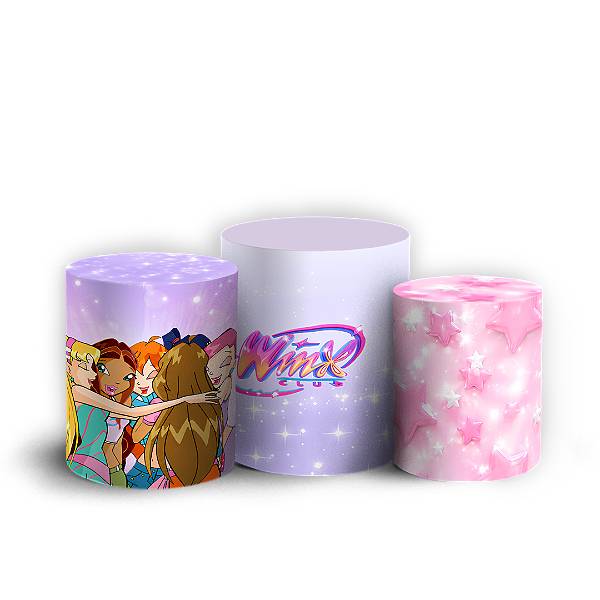 Capas Trio Cilindro Sublimado Veste Fácil - O Clube das Winx