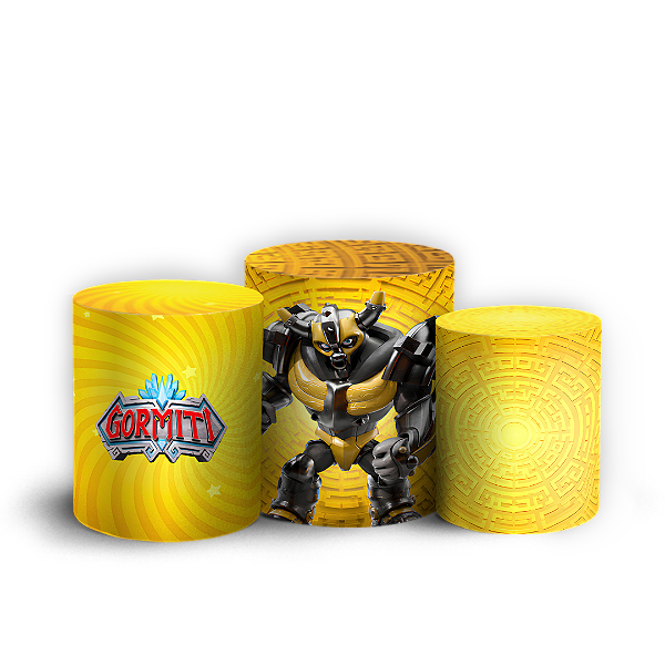Capas Trio Cilindro Sublimado Veste Fácil - Gormiti