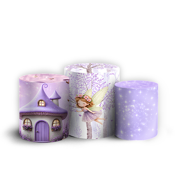Capas Trio Cilindro Sublimado Veste Fácil - Fada