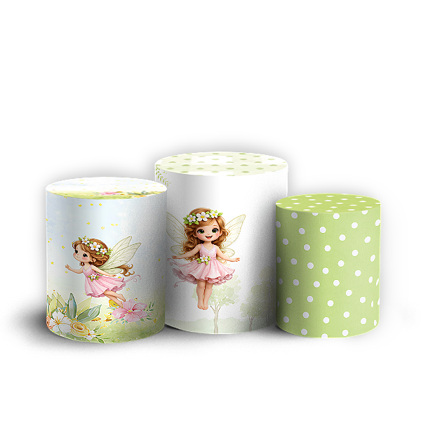 Capas Trio Cilindro Sublimado Veste Fácil - Fada