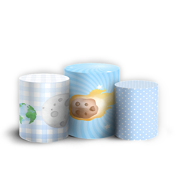 Capas Trio Cilindro Sublimado Veste Fácil - Astrounauta