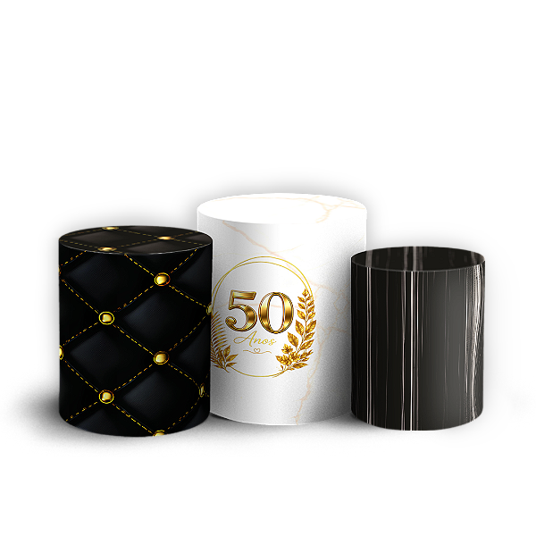 Capas Trio Cilindro Sublimado Veste Fácil - 50 Anos