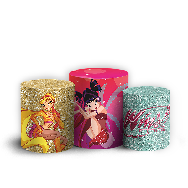 Capas Trio Cilindro Sublimado Veste Fácil - Winx