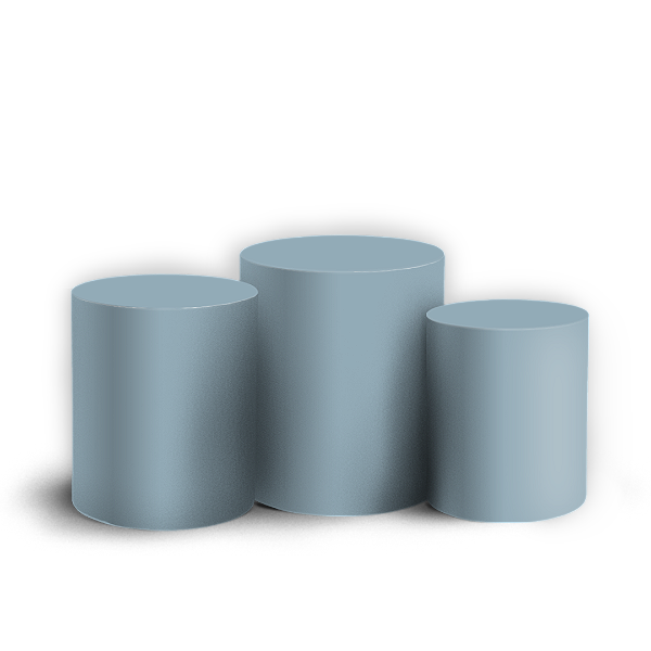 Capas Trio Cilindro Sublimado Veste Fácil - Azul Liso