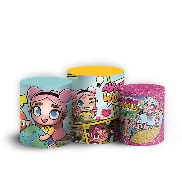 Capas Trio Cilindro Sublimado Veste Fácil - Avatar World