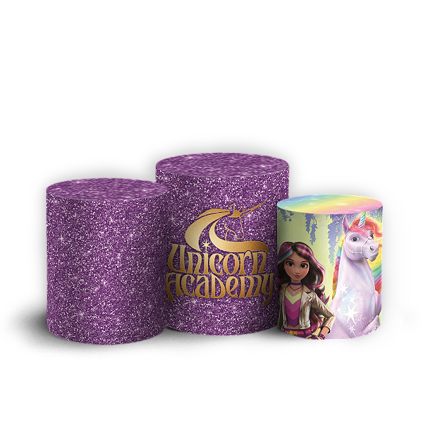 Capas Trio Cilindro Sublimado Veste Fácil - Academia de Unicornios