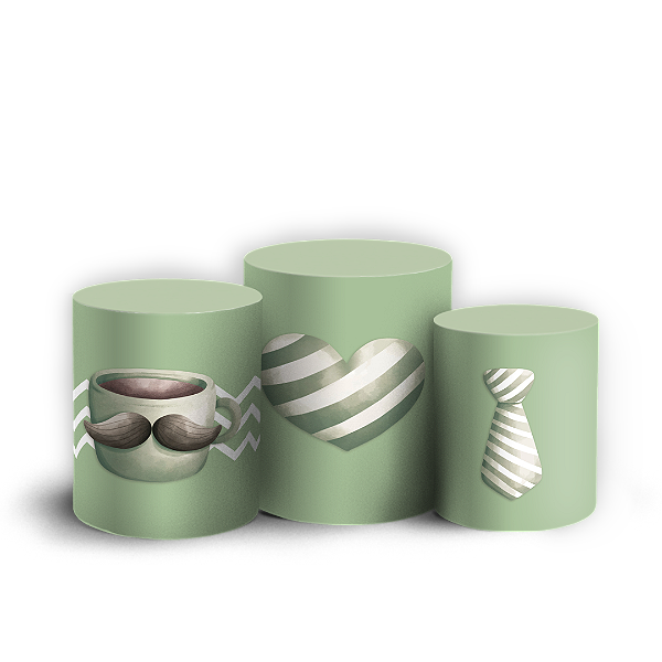 Capas Trio Cilindro Sublimado Veste Fácil - Dia dos Pais