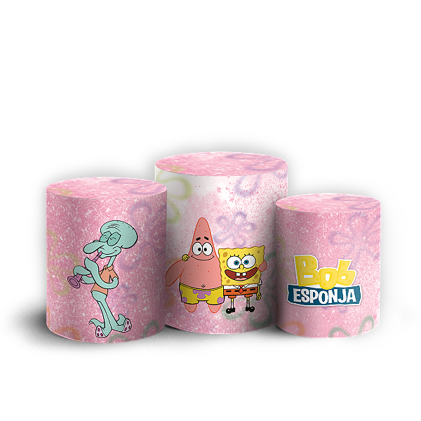 Capas Trio Cilindro Sublimado Veste Fácil - Bob Esponja