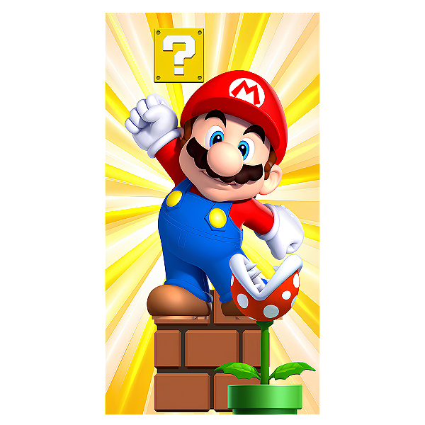 Capa Faixa Lateral Sublimado - Super Mario