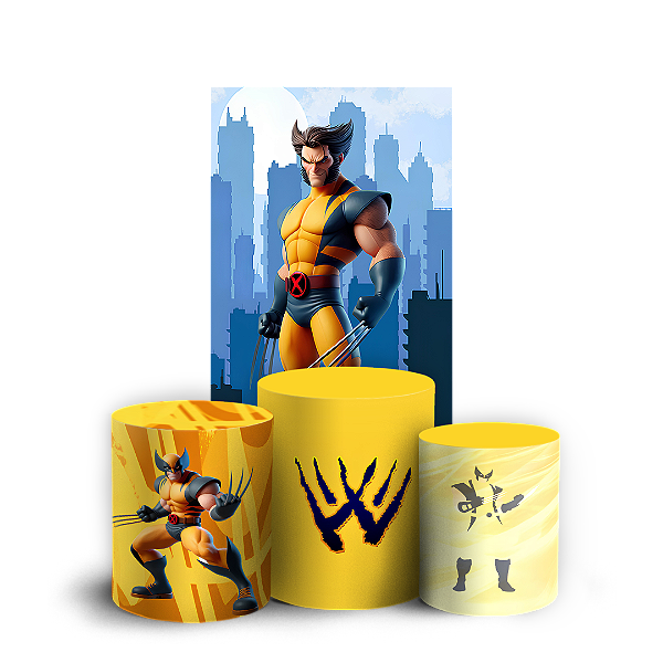 Capas Faixa Lateral e Trio Cilindro Sublimado Veste Fácil - Wolverine