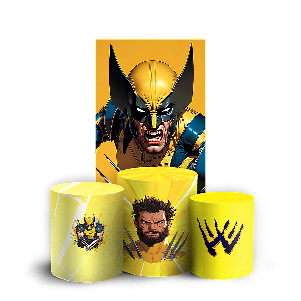 Capas Faixa Lateral e Trio Cilindro Sublimado Veste Fácil - Wolverine